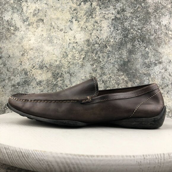 Tremp Men\'s Size 45 Brown Leather Closed Toe Slip On Driving Shoes Loafers ITALY main image 7